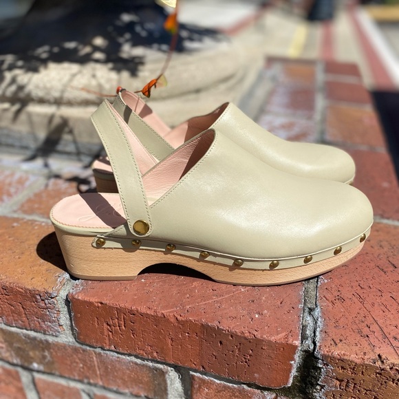 J. Crew Cream Leather Mules size 12 - Picture 1 of 6